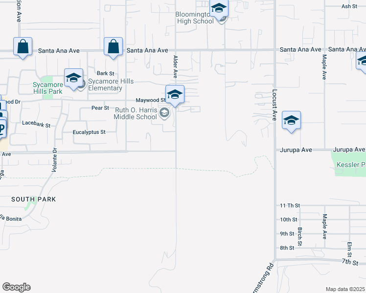 map of restaurants, bars, coffee shops, grocery stores, and more near 11273 Alder Avenue in Bloomington