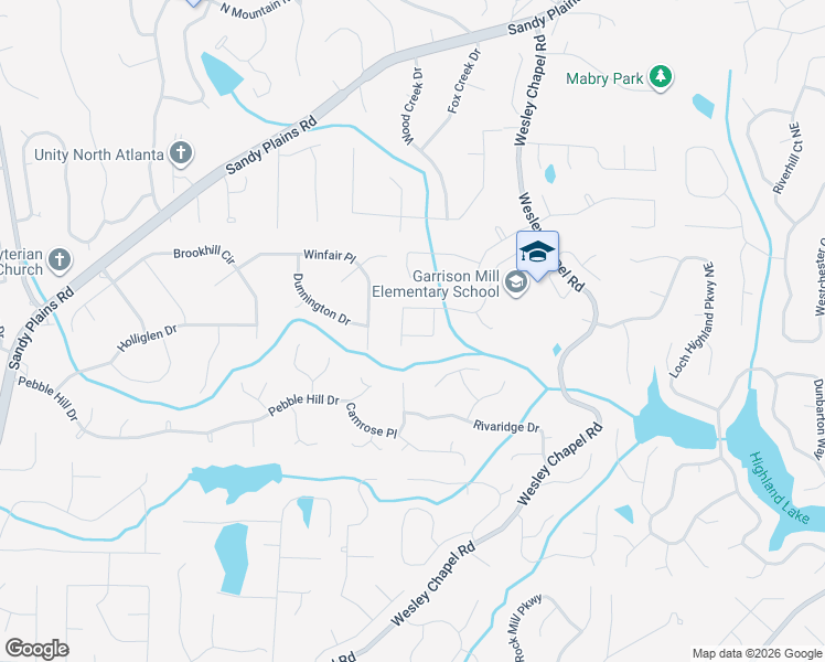 map of restaurants, bars, coffee shops, grocery stores, and more near 3790 Sweat Creek Run Northeast in Marietta