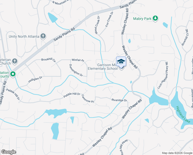 map of restaurants, bars, coffee shops, grocery stores, and more near 3790 Sweat Creek Run Northeast in Marietta