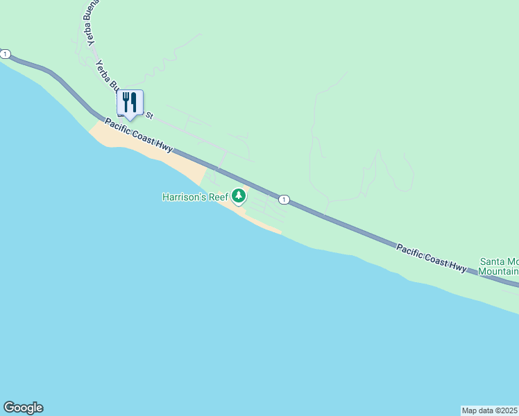 map of restaurants, bars, coffee shops, grocery stores, and more near 11870 South Beach Club Way in Malibu