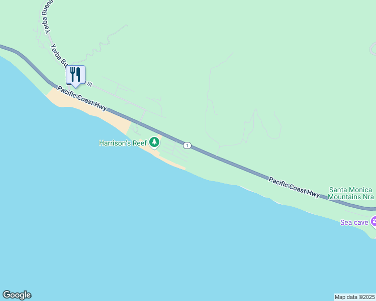 map of restaurants, bars, coffee shops, grocery stores, and more near 11958 Oceanaire Lane in Malibu