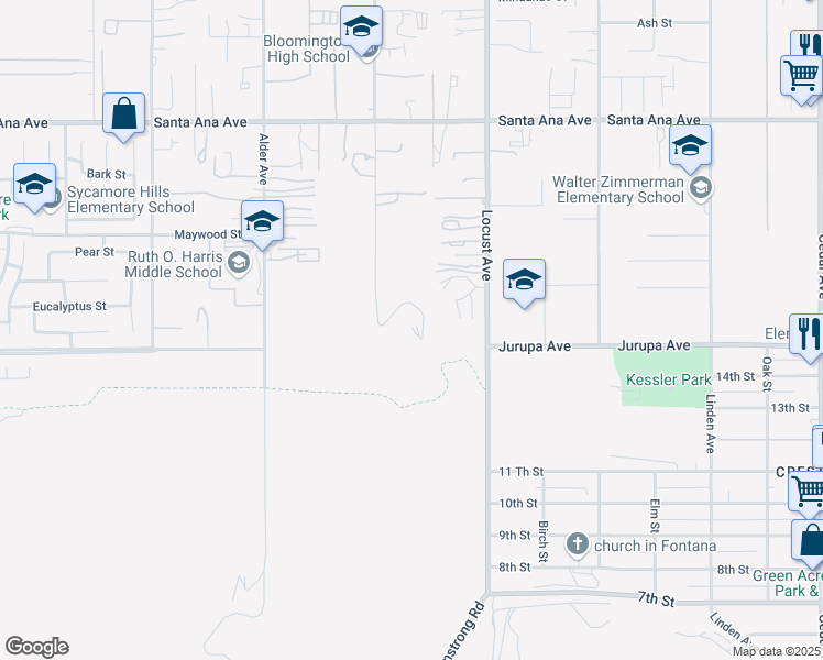map of restaurants, bars, coffee shops, grocery stores, and more near 11251 Laurel Avenue in Bloomington