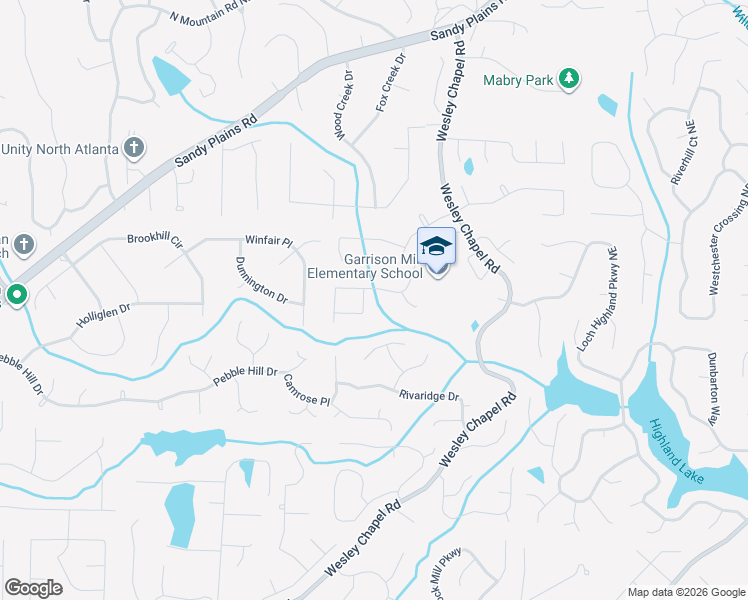 map of restaurants, bars, coffee shops, grocery stores, and more near 4066 Sweat Creek Cove in Marietta