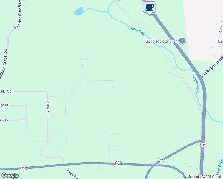 map of restaurants, bars, coffee shops, grocery stores, and more near 1320 Laura Drive in Attalla