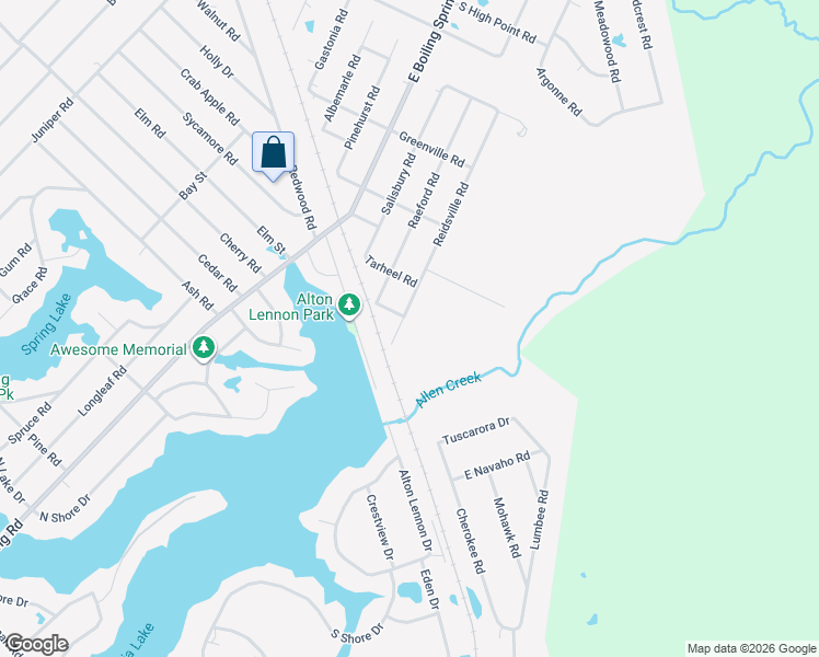map of restaurants, bars, coffee shops, grocery stores, and more near 1620 Reidsville Road in Southport