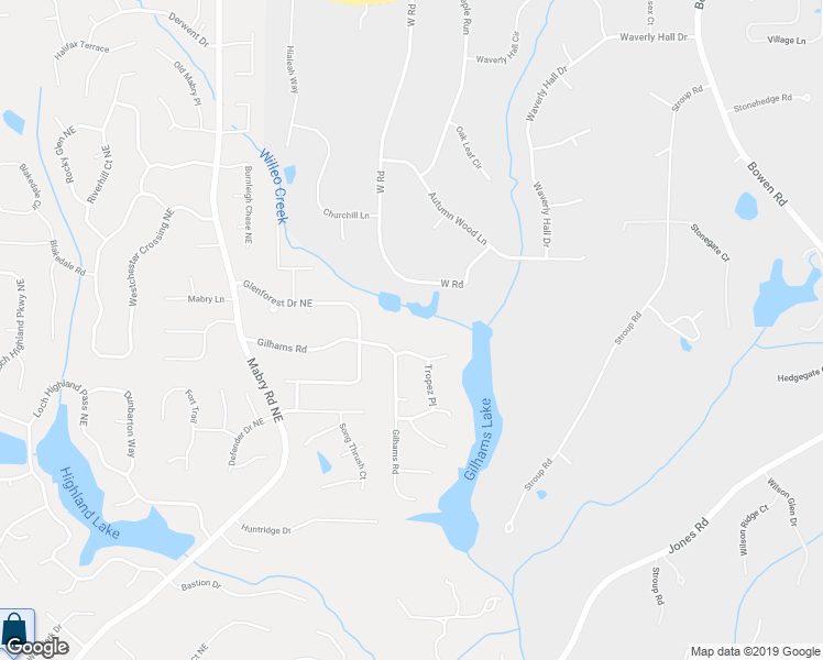 map of restaurants, bars, coffee shops, grocery stores, and more near 11180 West Road in Roswell