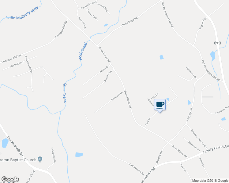 map of restaurants, bars, coffee shops, grocery stores, and more near 807 Kenwood Lane in Winder