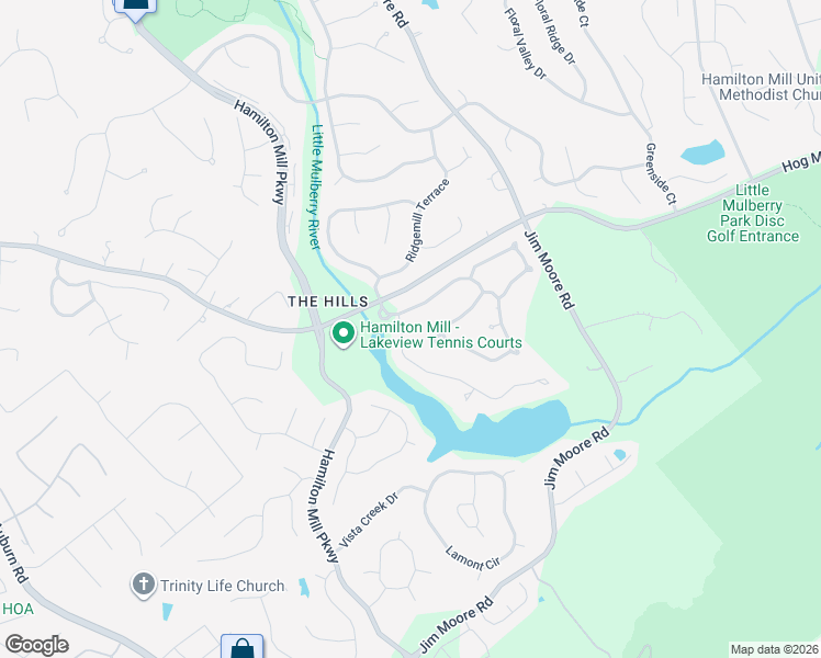 map of restaurants, bars, coffee shops, grocery stores, and more near 1520 Ridgemill Terrace in Dacula