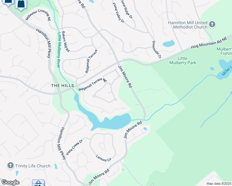 map of restaurants, bars, coffee shops, grocery stores, and more near 1434 Lake Heights Circle in Dacula