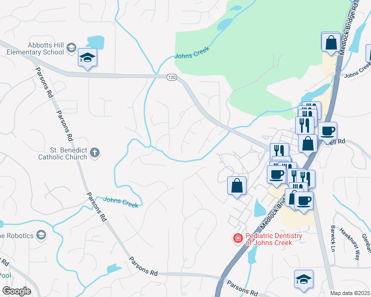 map of restaurants, bars, coffee shops, grocery stores, and more near 600 Oakmont Hill in Duluth