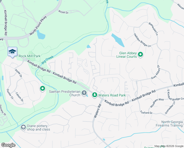 map of restaurants, bars, coffee shops, grocery stores, and more near 10900 Wittenridge Drive in Alpharetta