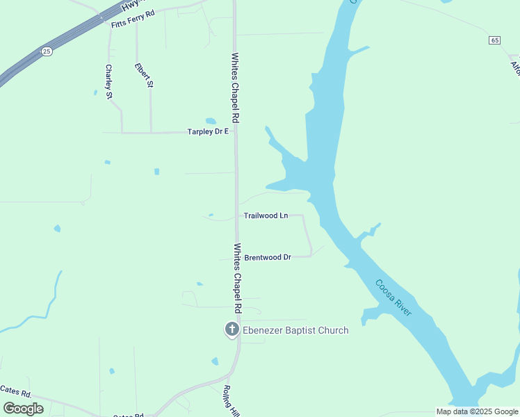 map of restaurants, bars, coffee shops, grocery stores, and more near 101 Trailwood Lane in Gadsden