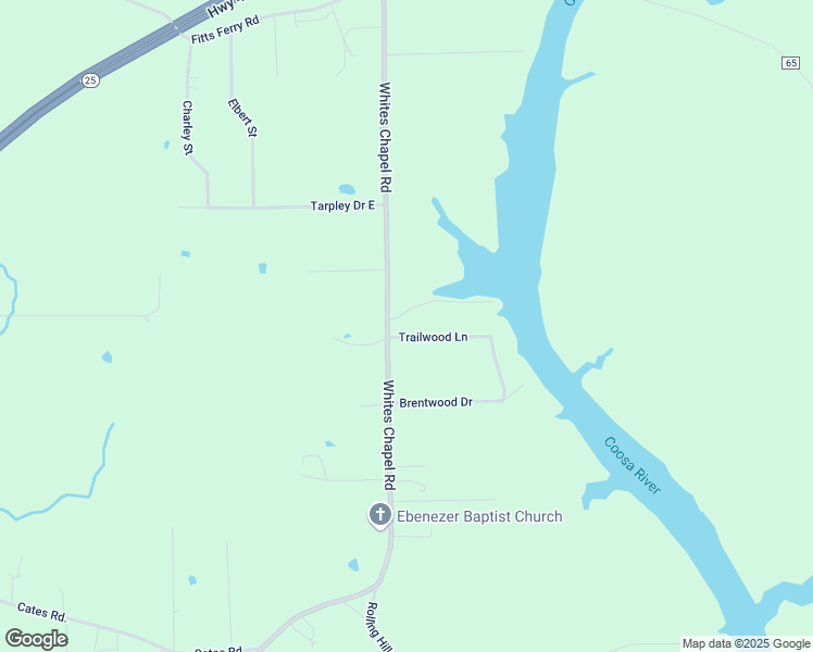 map of restaurants, bars, coffee shops, grocery stores, and more near 101 Trailwood Lane in Gadsden