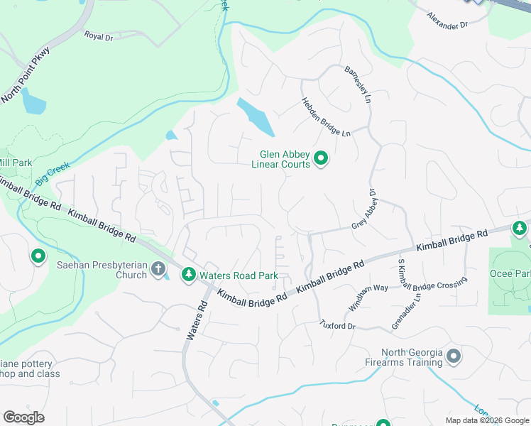map of restaurants, bars, coffee shops, grocery stores, and more near 105 Parkside Close in Alpharetta