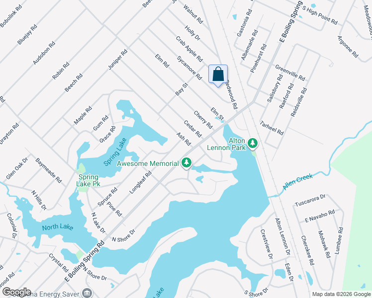 map of restaurants, bars, coffee shops, grocery stores, and more near 1474 Longleaf Road in Southport