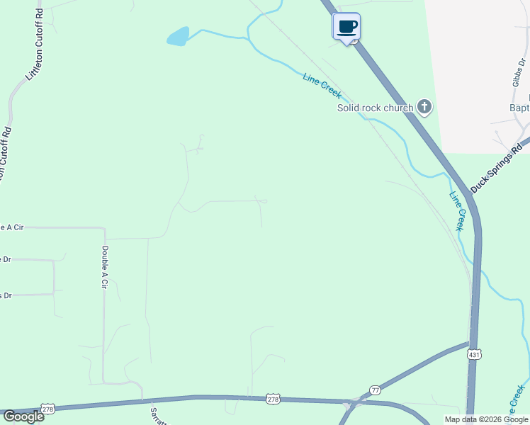 map of restaurants, bars, coffee shops, grocery stores, and more near 1320 Laura Drive in Attalla