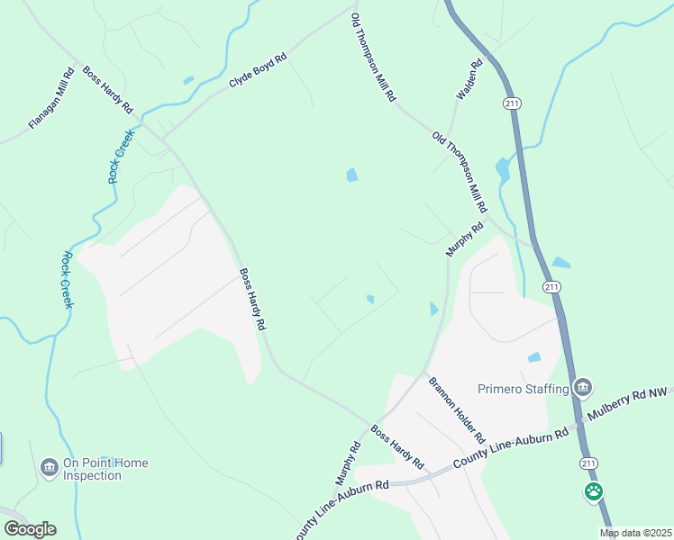 map of restaurants, bars, coffee shops, grocery stores, and more near 810 Lazy Lane in Winder