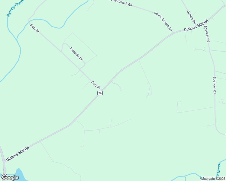 map of restaurants, bars, coffee shops, grocery stores, and more near 6450 Dinkins Mill Road in Rembert