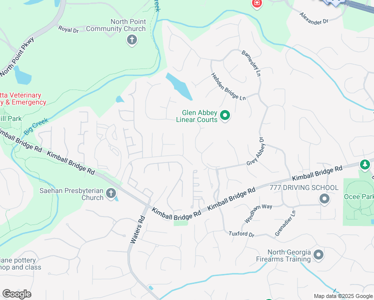 map of restaurants, bars, coffee shops, grocery stores, and more near 115 Parkside Close in Alpharetta