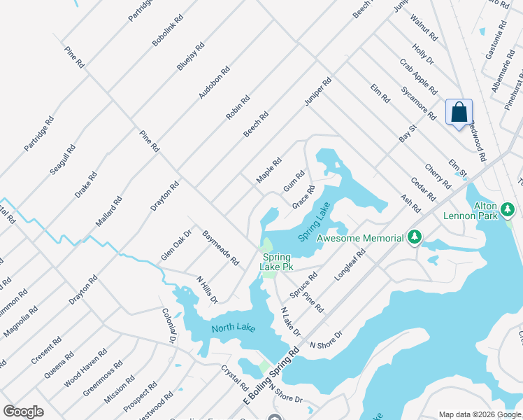 map of restaurants, bars, coffee shops, grocery stores, and more near 1170 Grace Road in Southport