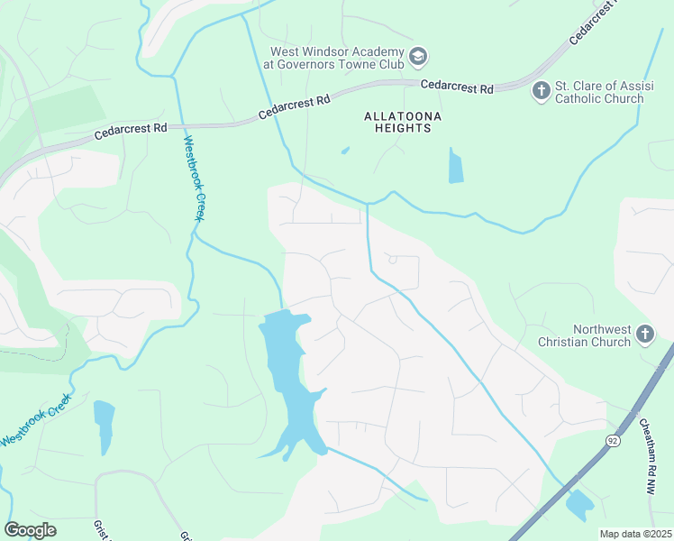 map of restaurants, bars, coffee shops, grocery stores, and more near 21 Picketts Ridge Lane in Acworth
