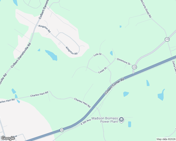 map of restaurants, bars, coffee shops, grocery stores, and more near 437 Linda Street in Colbert