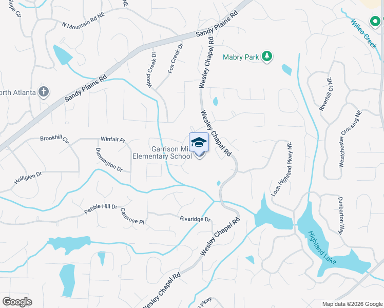 map of restaurants, bars, coffee shops, grocery stores, and more near 3888 Sweat Creek Run Northeast in Marietta