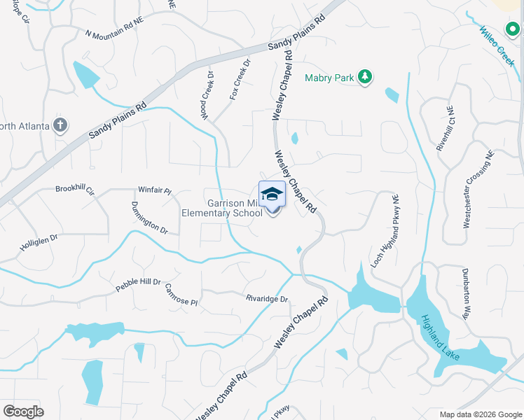 map of restaurants, bars, coffee shops, grocery stores, and more near 3888 Sweat Creek Run Northeast in Marietta
