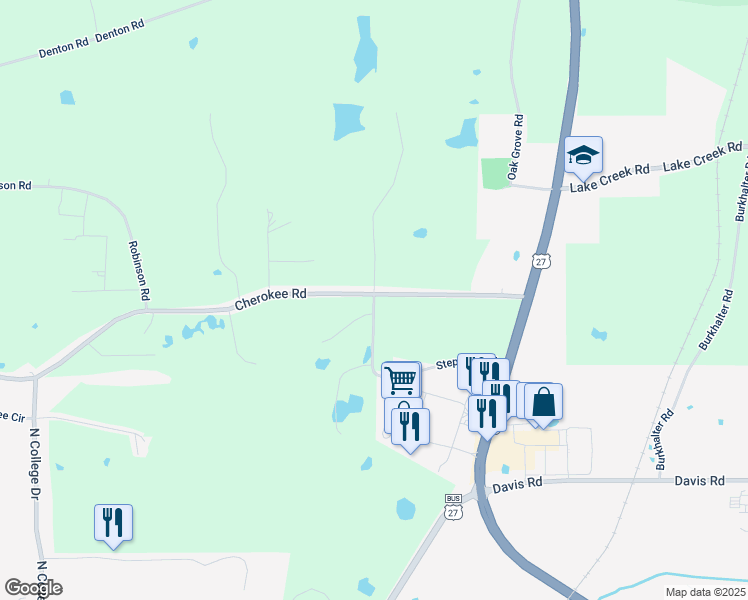 map of restaurants, bars, coffee shops, grocery stores, and more near 246 Stephens Road in Cedartown