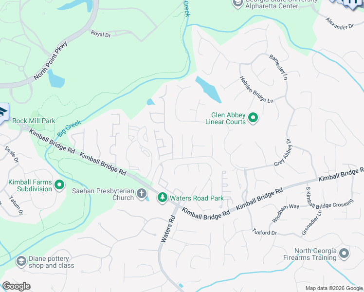 map of restaurants, bars, coffee shops, grocery stores, and more near Castleton Court in Alpharetta