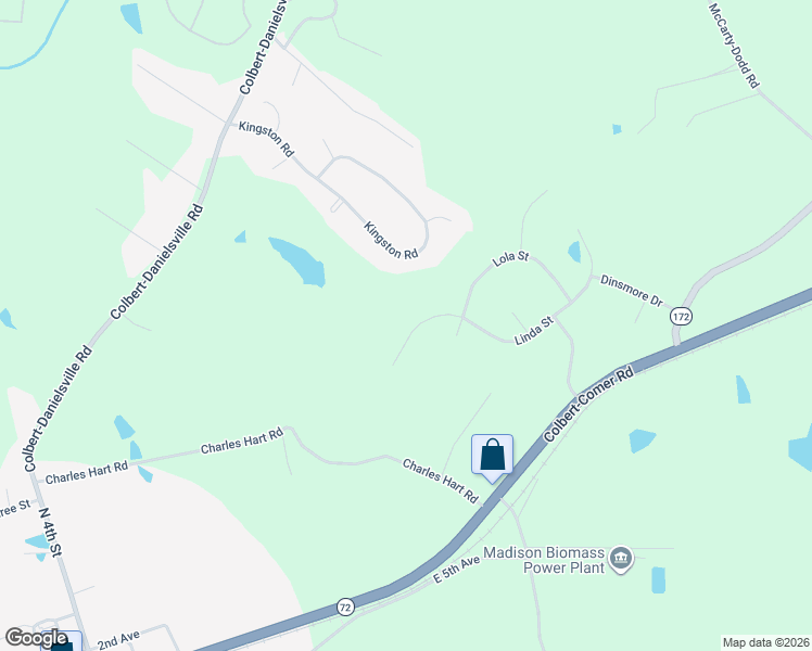 map of restaurants, bars, coffee shops, grocery stores, and more near 605 Linda Street in Colbert