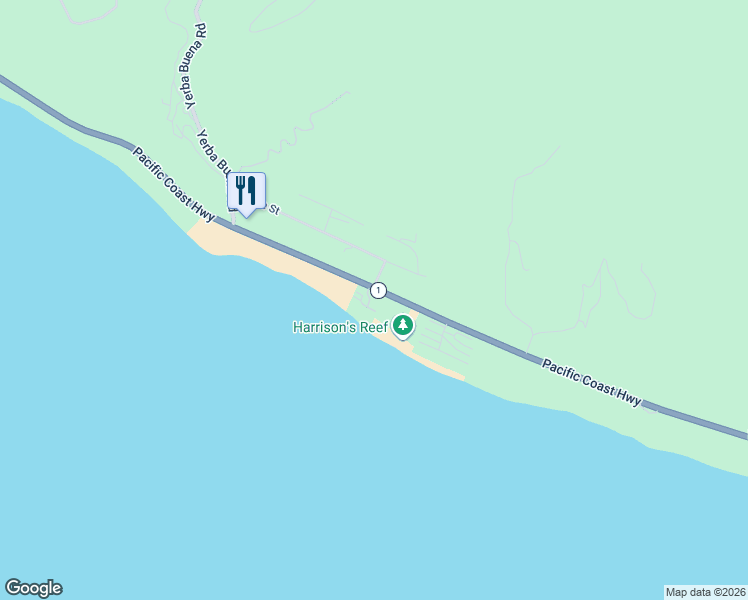 map of restaurants, bars, coffee shops, grocery stores, and more near 11770 Pacific Coast Highway in Malibu