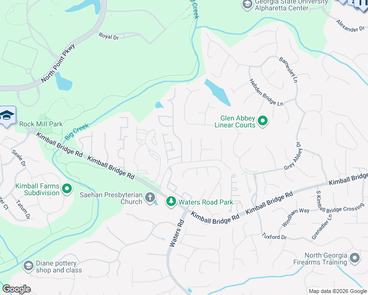 map of restaurants, bars, coffee shops, grocery stores, and more near 12015 Castleton Court in Alpharetta