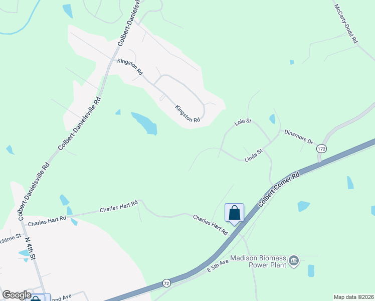 map of restaurants, bars, coffee shops, grocery stores, and more near 605 Linda Street in Colbert