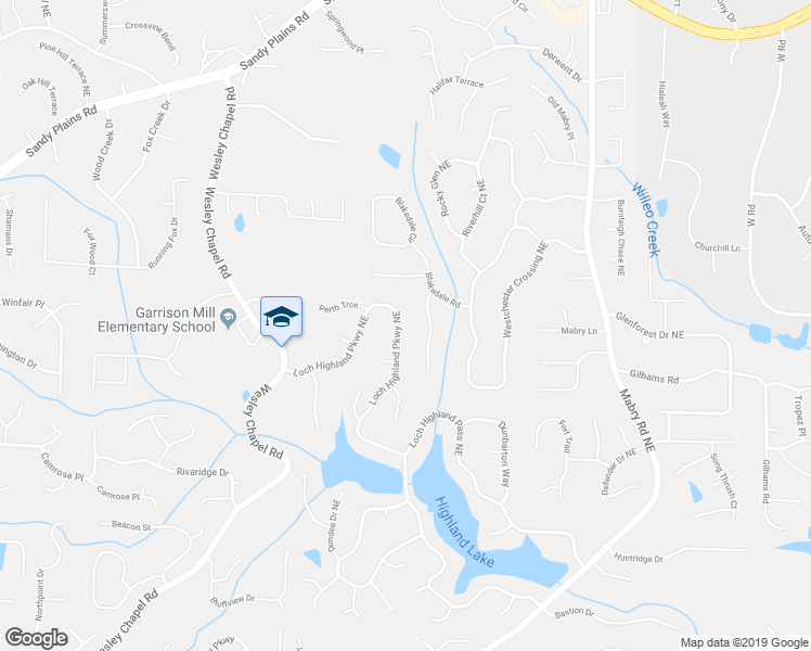 map of restaurants, bars, coffee shops, grocery stores, and more near 4246 Loch Highland Parkway Northeast in Roswell
