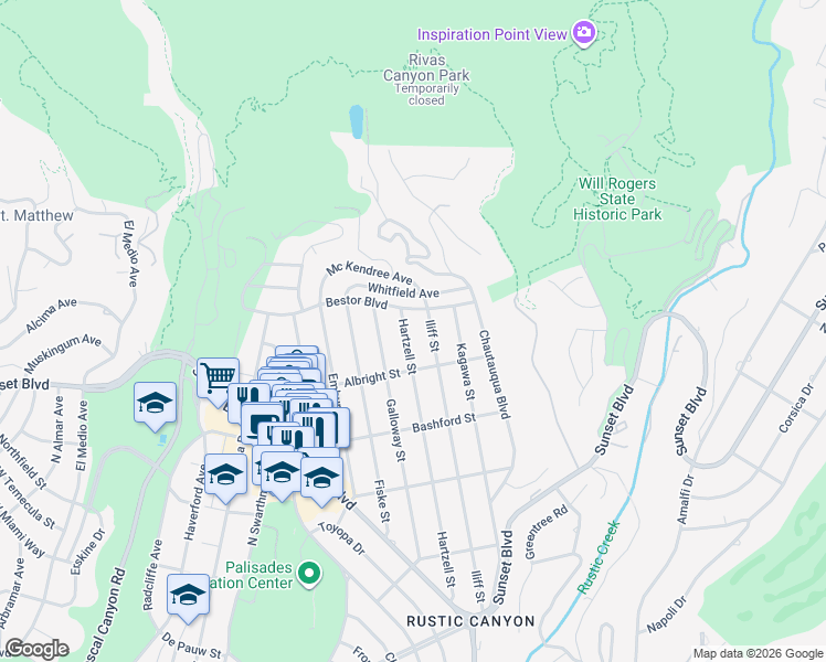 map of restaurants, bars, coffee shops, grocery stores, and more near 1142 Hartzell Street in Los Angeles