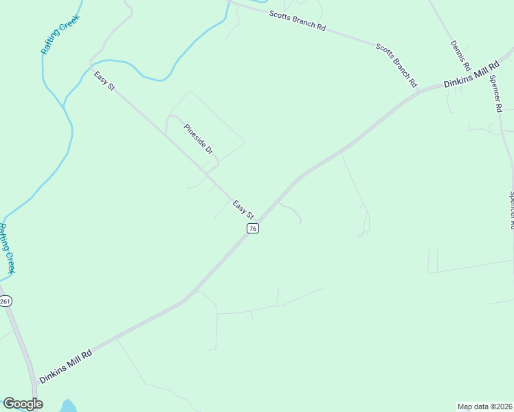 map of restaurants, bars, coffee shops, grocery stores, and more near 4565 Easy Street in Rembert