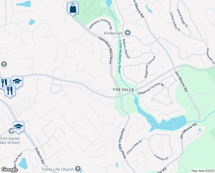 map of restaurants, bars, coffee shops, grocery stores, and more near 1758 Crossvale Drive in Dacula