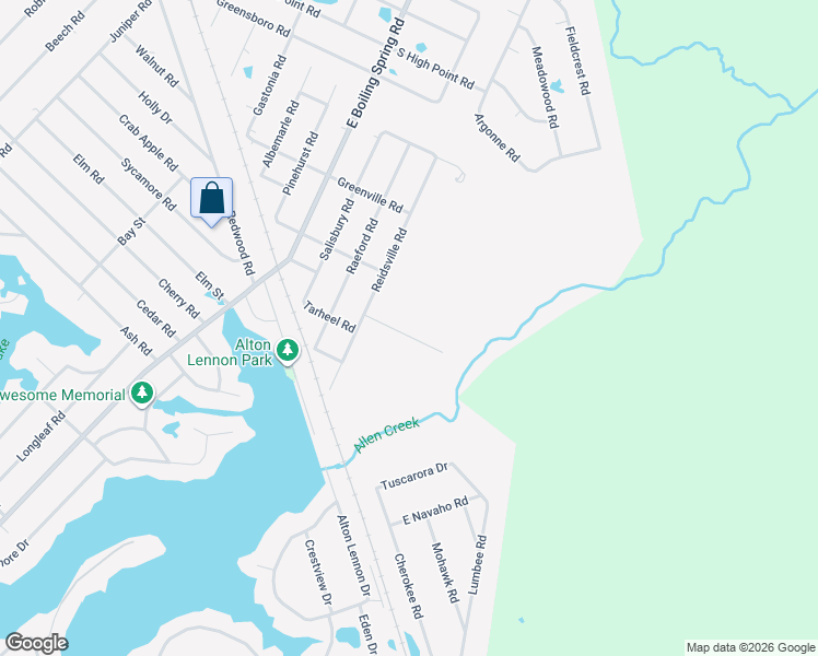 map of restaurants, bars, coffee shops, grocery stores, and more near 1760 Reidsville Road in Southport