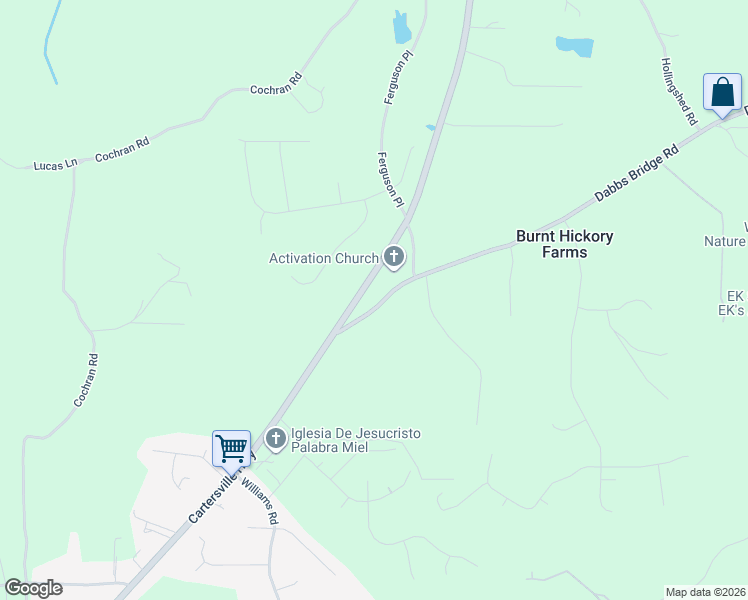 map of restaurants, bars, coffee shops, grocery stores, and more near 149 Dabbs Bridge Road in Dallas