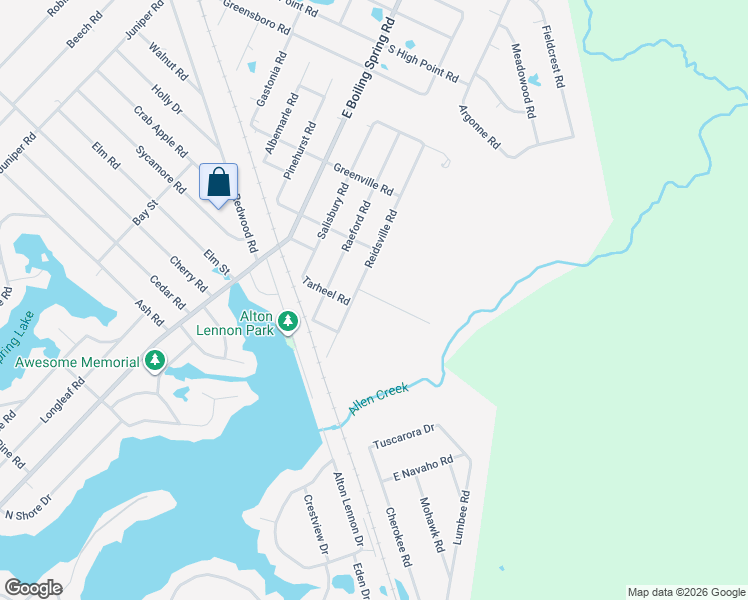 map of restaurants, bars, coffee shops, grocery stores, and more near 1760 Reidsville Road in Southport