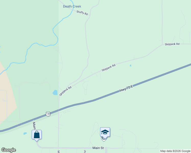 map of restaurants, bars, coffee shops, grocery stores, and more near 586 Skipjack Road in Eagletown