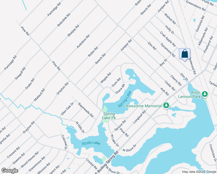 map of restaurants, bars, coffee shops, grocery stores, and more near 1231 Gum Road in Southport