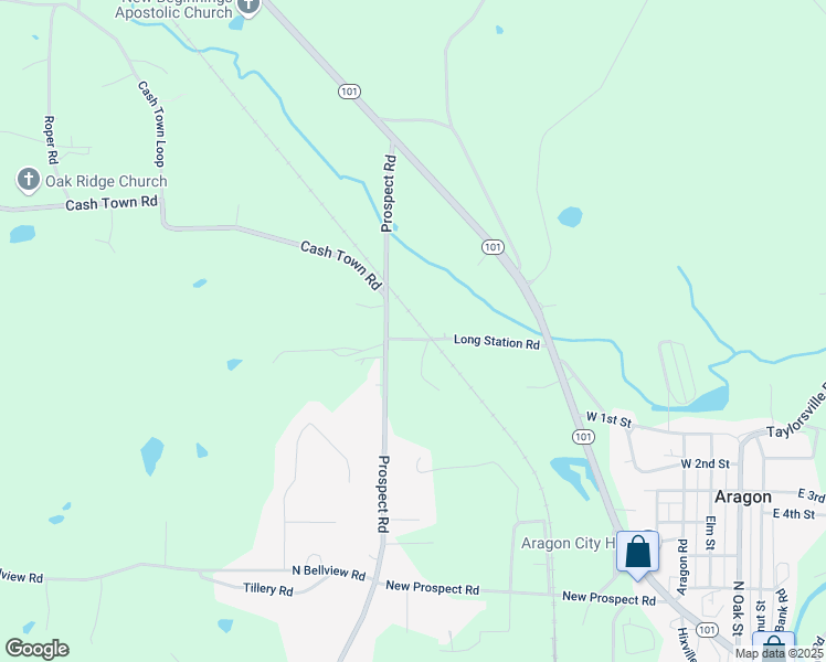 map of restaurants, bars, coffee shops, grocery stores, and more near 150 Long Station Road in Aragon