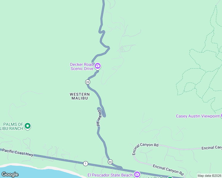 map of restaurants, bars, coffee shops, grocery stores, and more near 4250 Decker Edison Road in Malibu