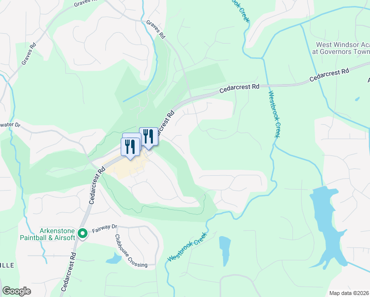 map of restaurants, bars, coffee shops, grocery stores, and more near 135 Nightwind Trace in Acworth