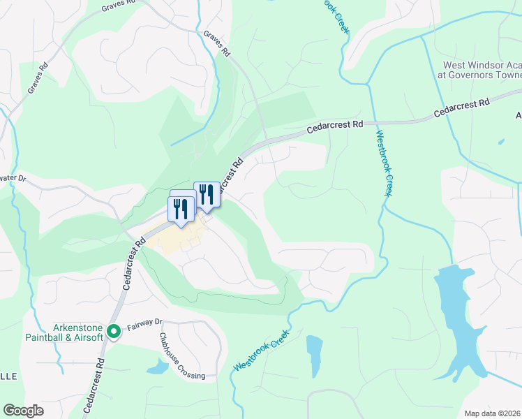 map of restaurants, bars, coffee shops, grocery stores, and more near 135 Nightwind Trace in Acworth