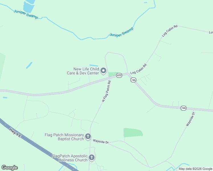 map of restaurants, bars, coffee shops, grocery stores, and more near 1034 North Flag Patch Road in Loris