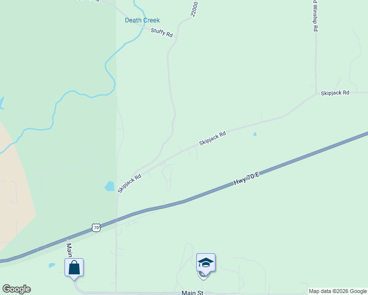 map of restaurants, bars, coffee shops, grocery stores, and more near 586 Skipjack Road in Eagletown