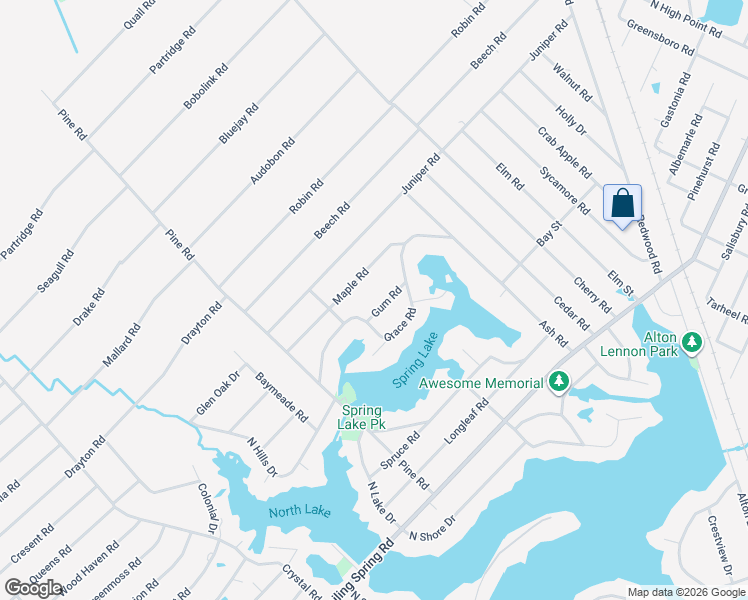 map of restaurants, bars, coffee shops, grocery stores, and more near 1231 Gum Road in Southport